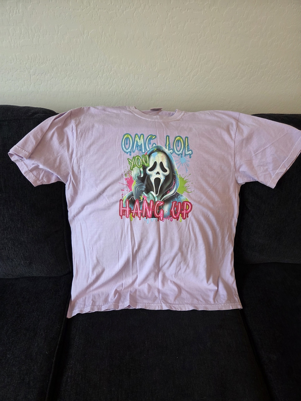 Kids Pink Graphic "Hang Up" Scream Face T-Shirt